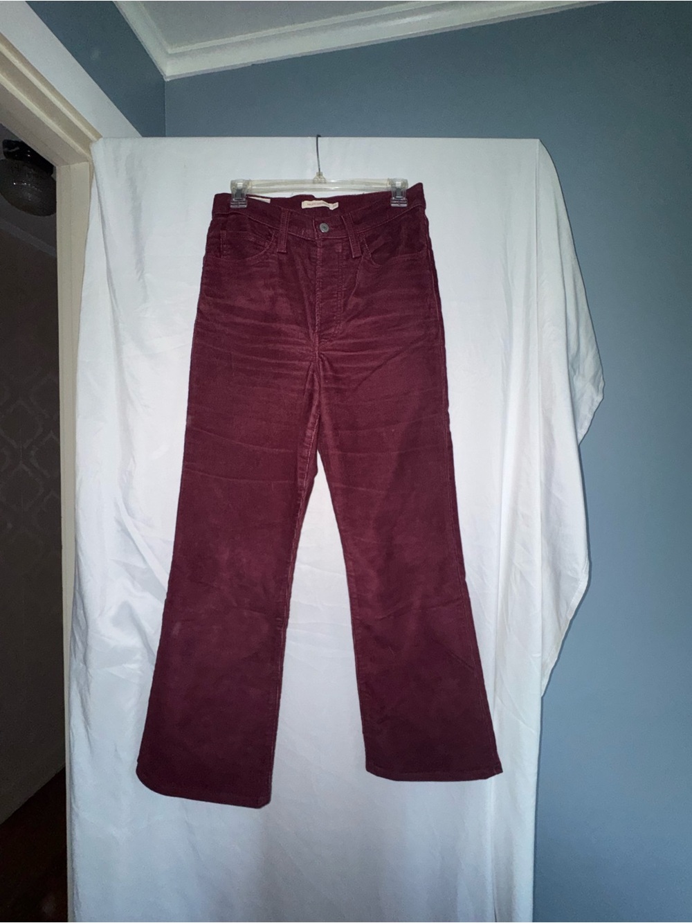 Levi's Burgundy Corduroy Flare Jeans